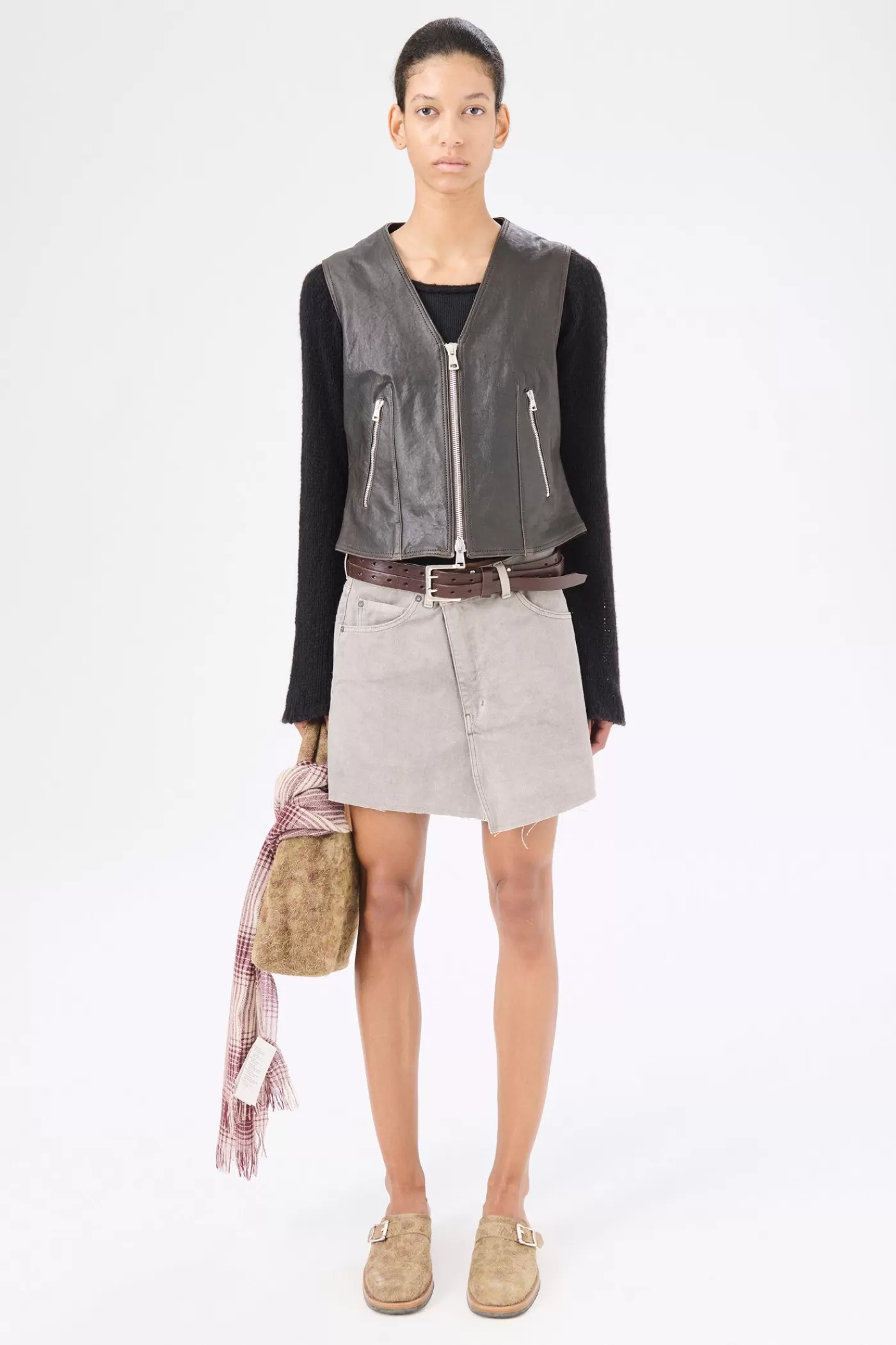 Best Sale Attic Carbon Wash Canvas Women Skirts