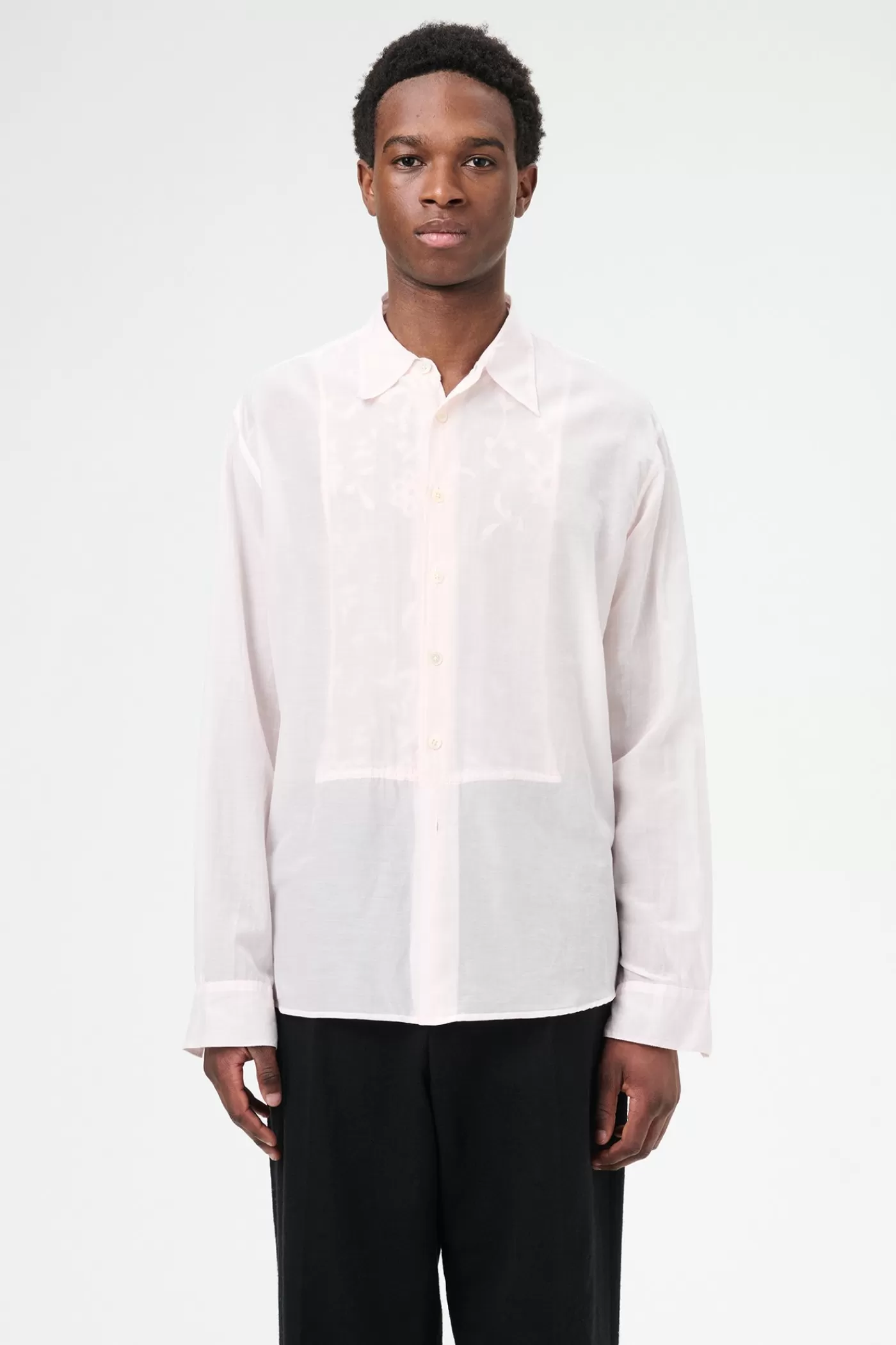 Outlet Ballet Pink Sheer Cotton Silk Shirting