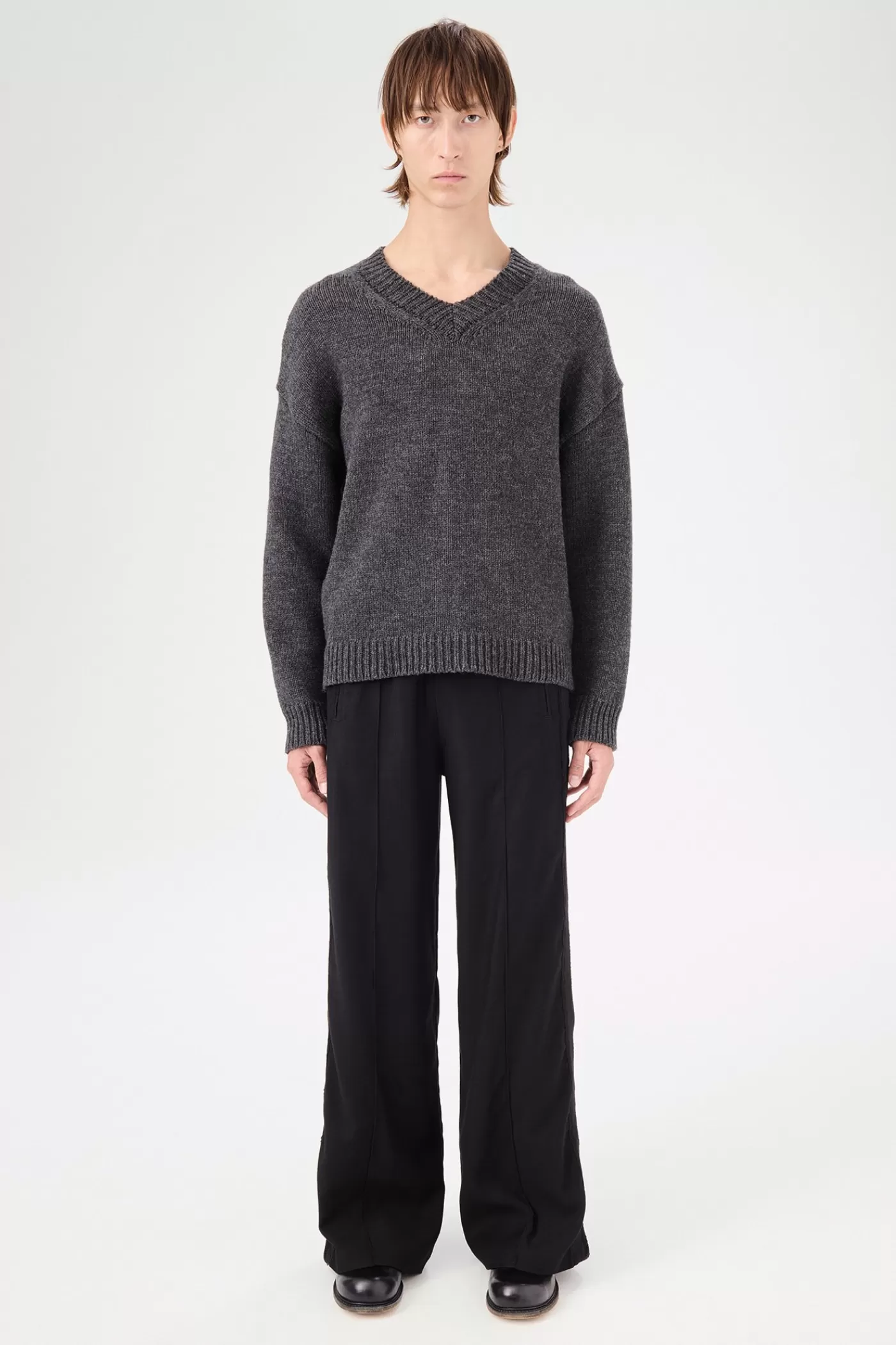 Cheap Black Canvas Jersey Trousers