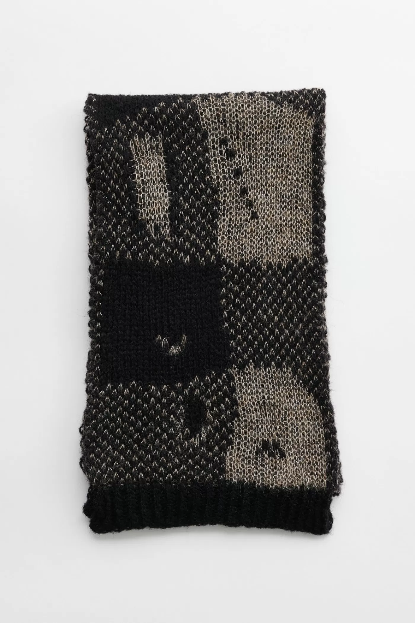 Fashion Black Destructive Gingham Scarves
