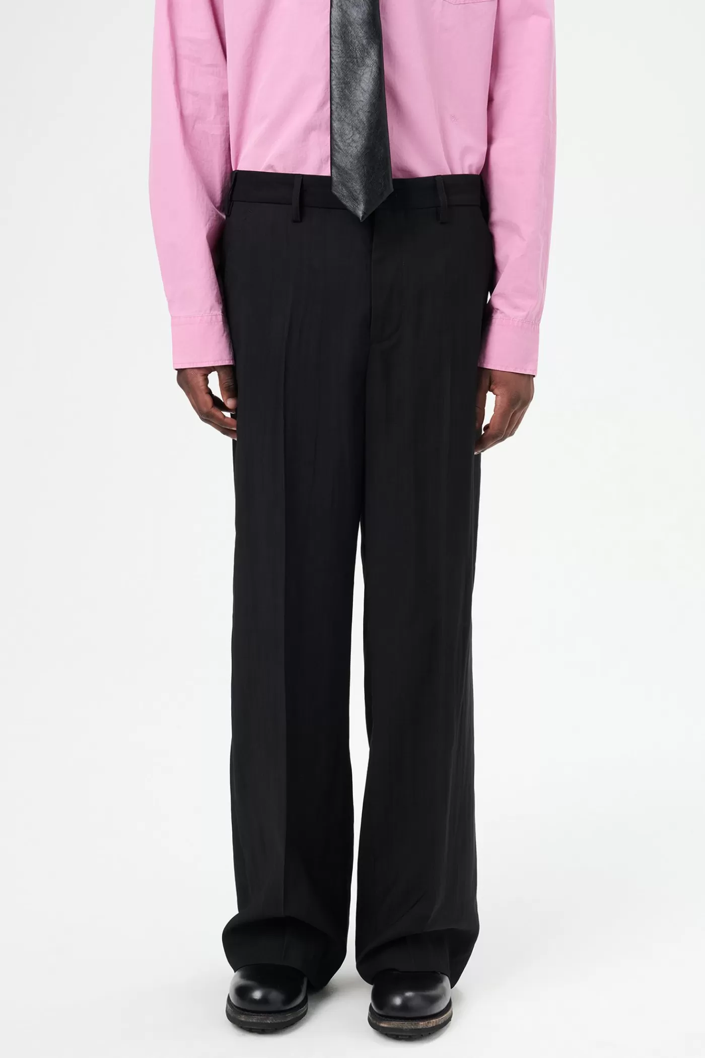 Clearance Black Experienced Viscose Trousers