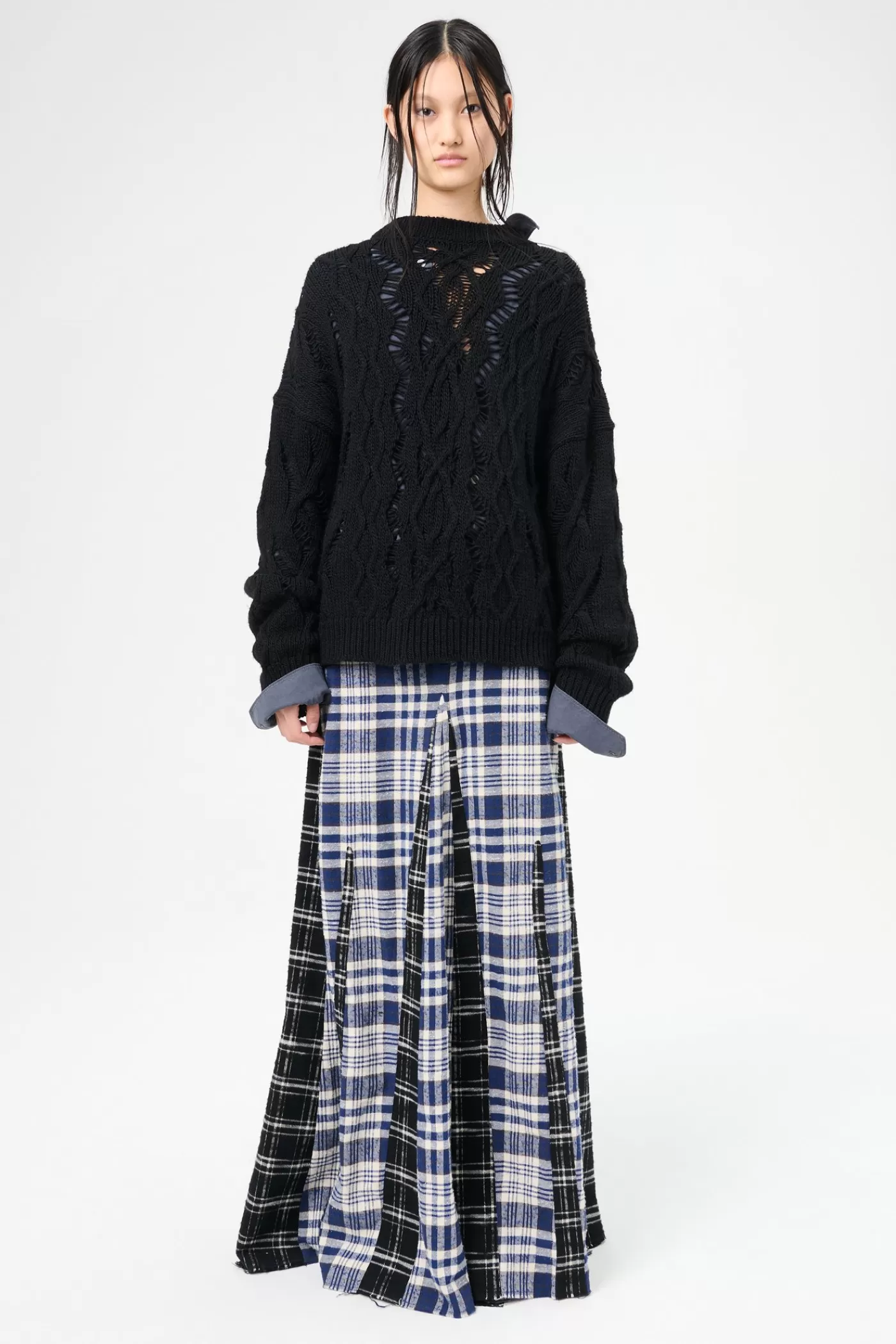 Discount Black Fisherman Wool Women Knitwear