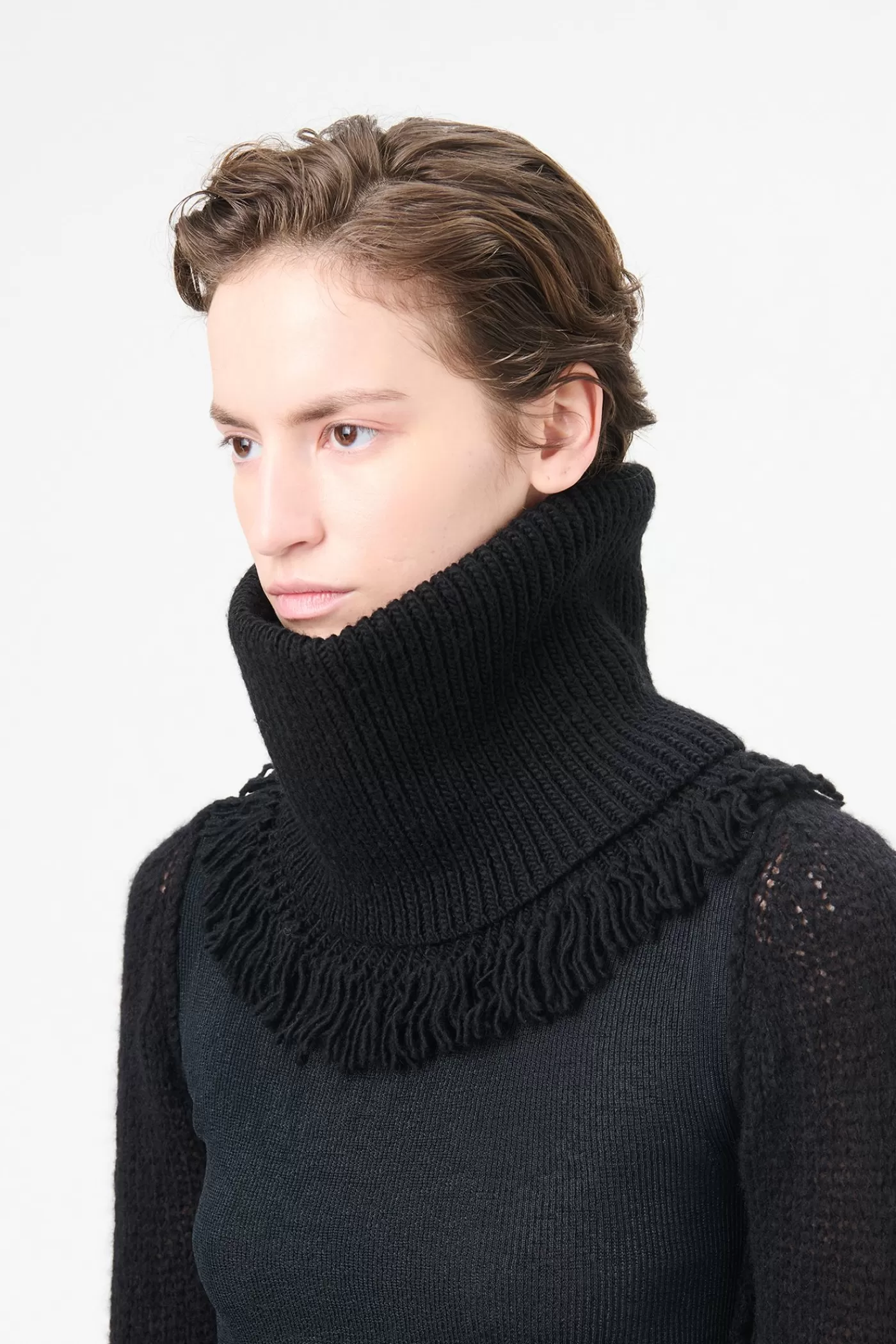 Flash Sale Black Fisherman Wool Scarves