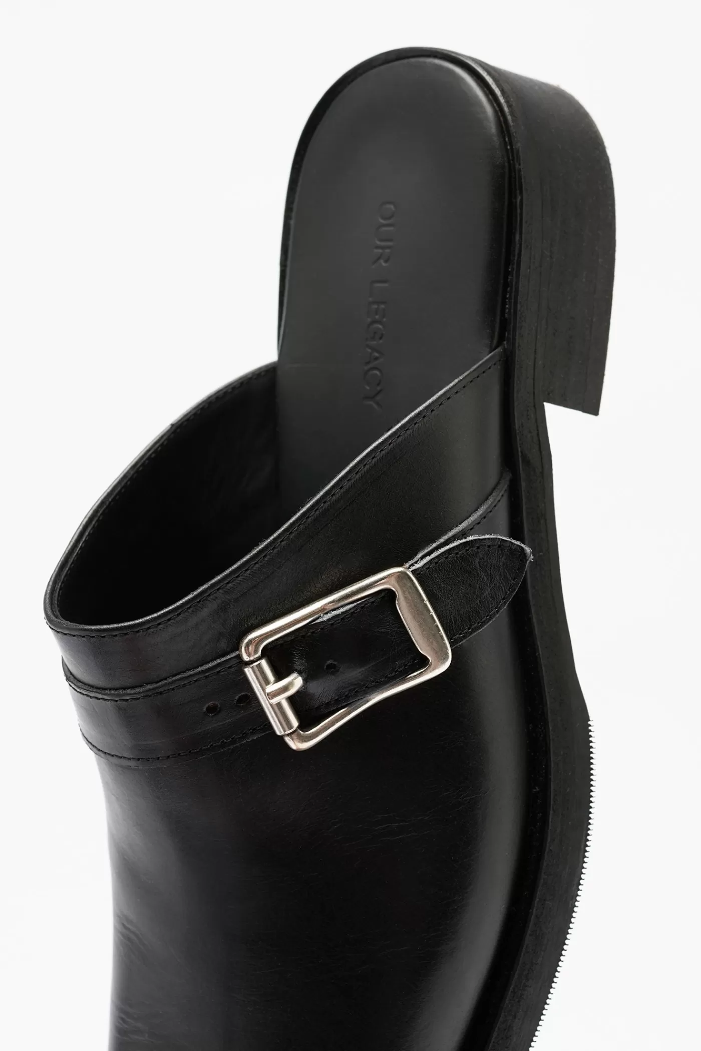 Hot Black Leather Women Womens | Mules
