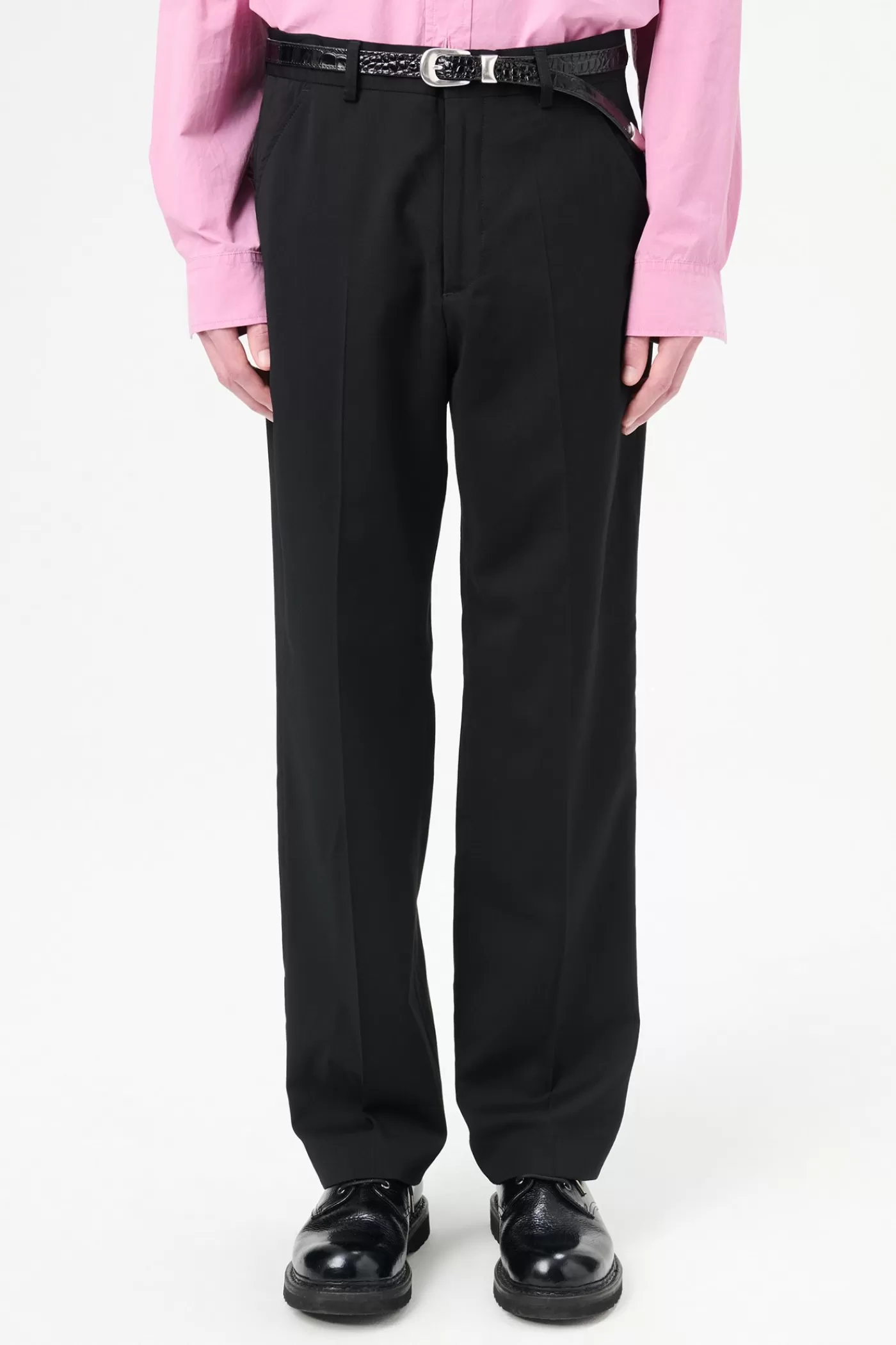 Cheap Black Worsted Wool Trousers