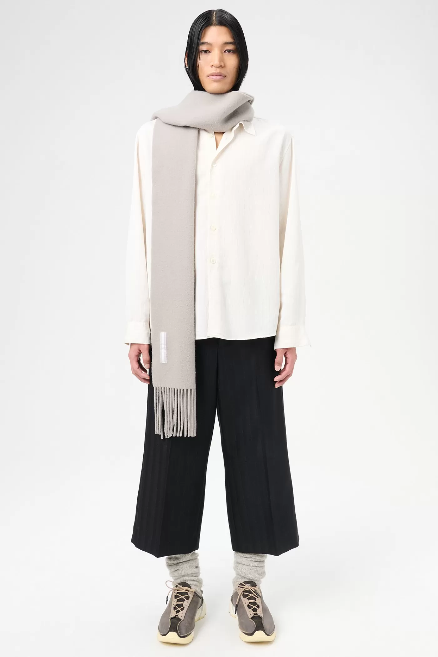 Cheap Cream Stripe Ceremony Viscose Shirting
