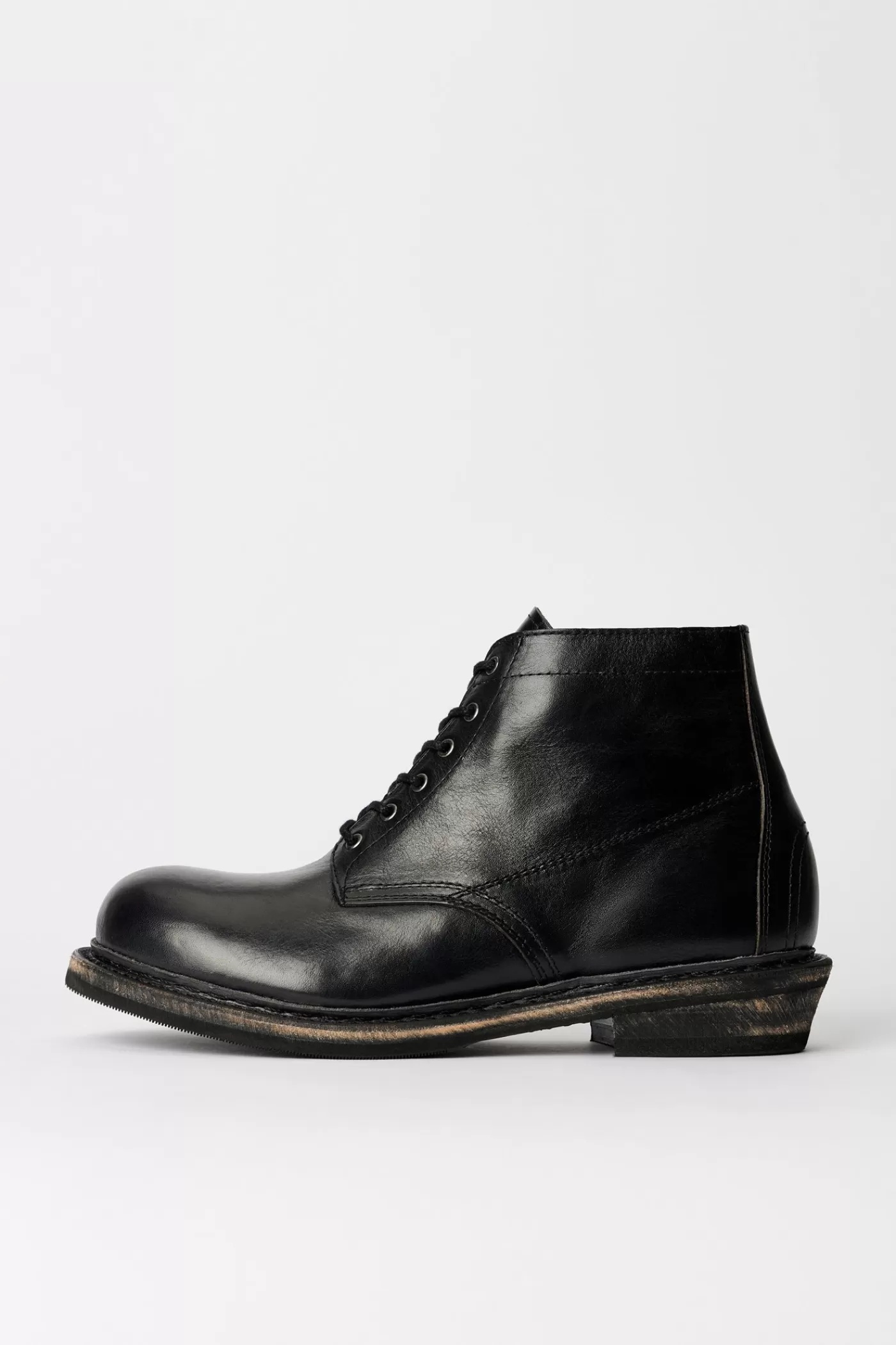 Cheap Deep Black Leather Women Womens | Boots