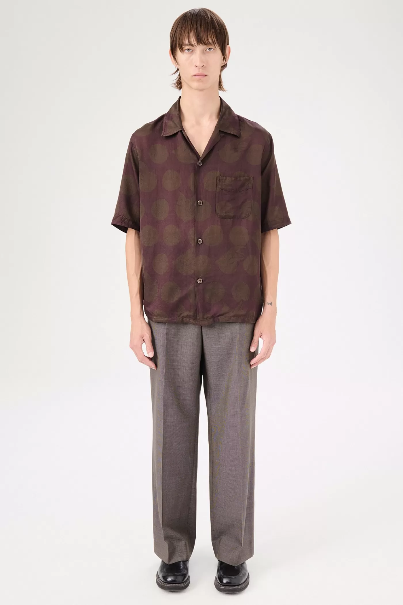 Best Dotted Print Cotton Silk Shirting