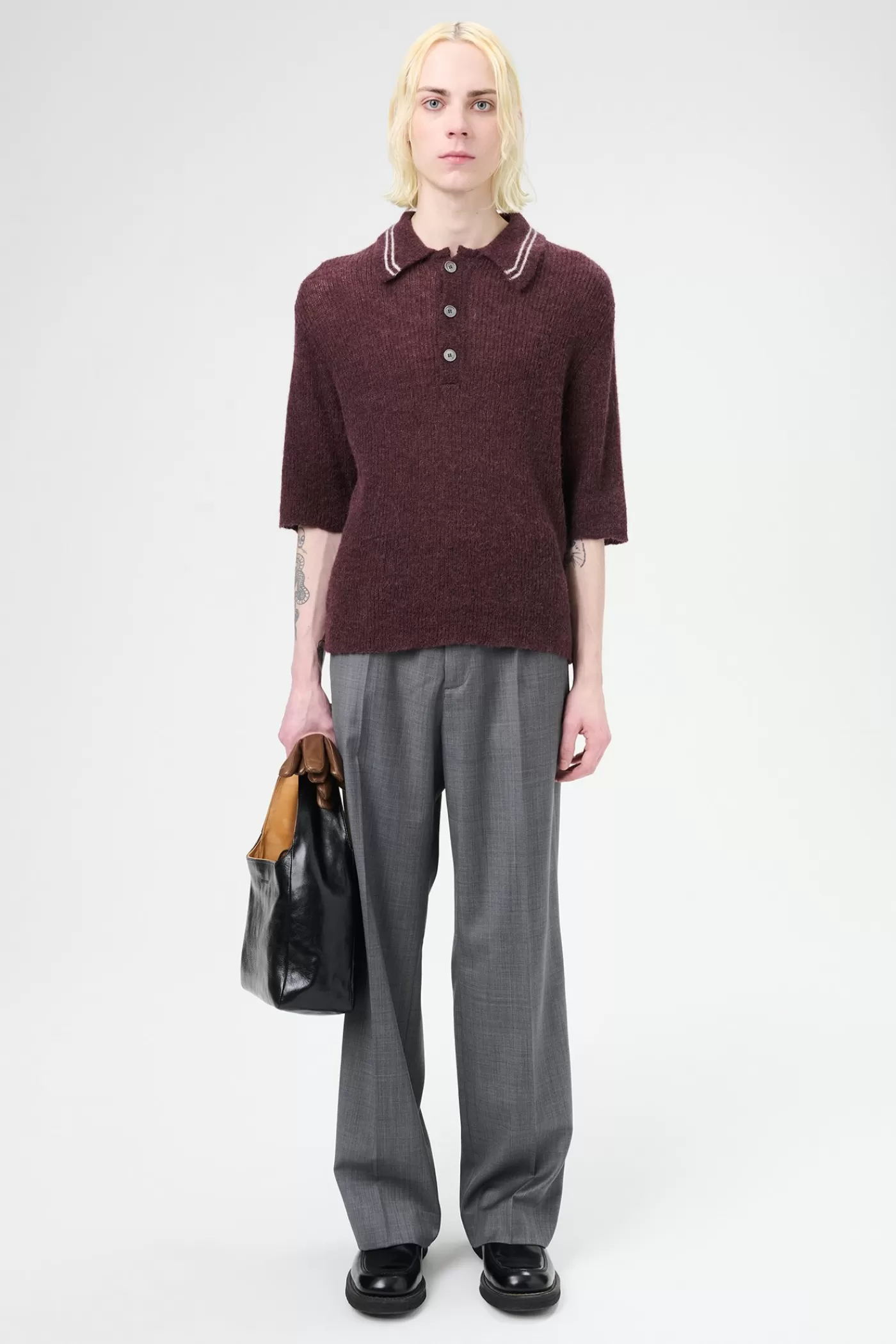 Best Euro Eggplant Fuzzy Alpaca Knitwear