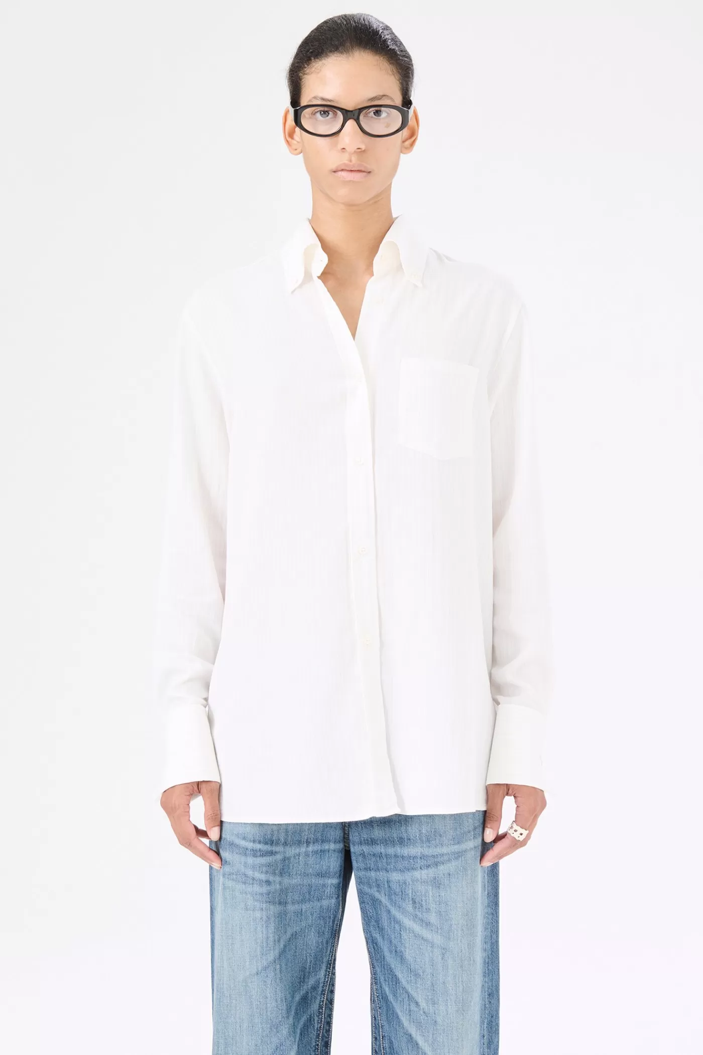 Shop French Stripe Ceremony Viscose Women Shirting | Dresses