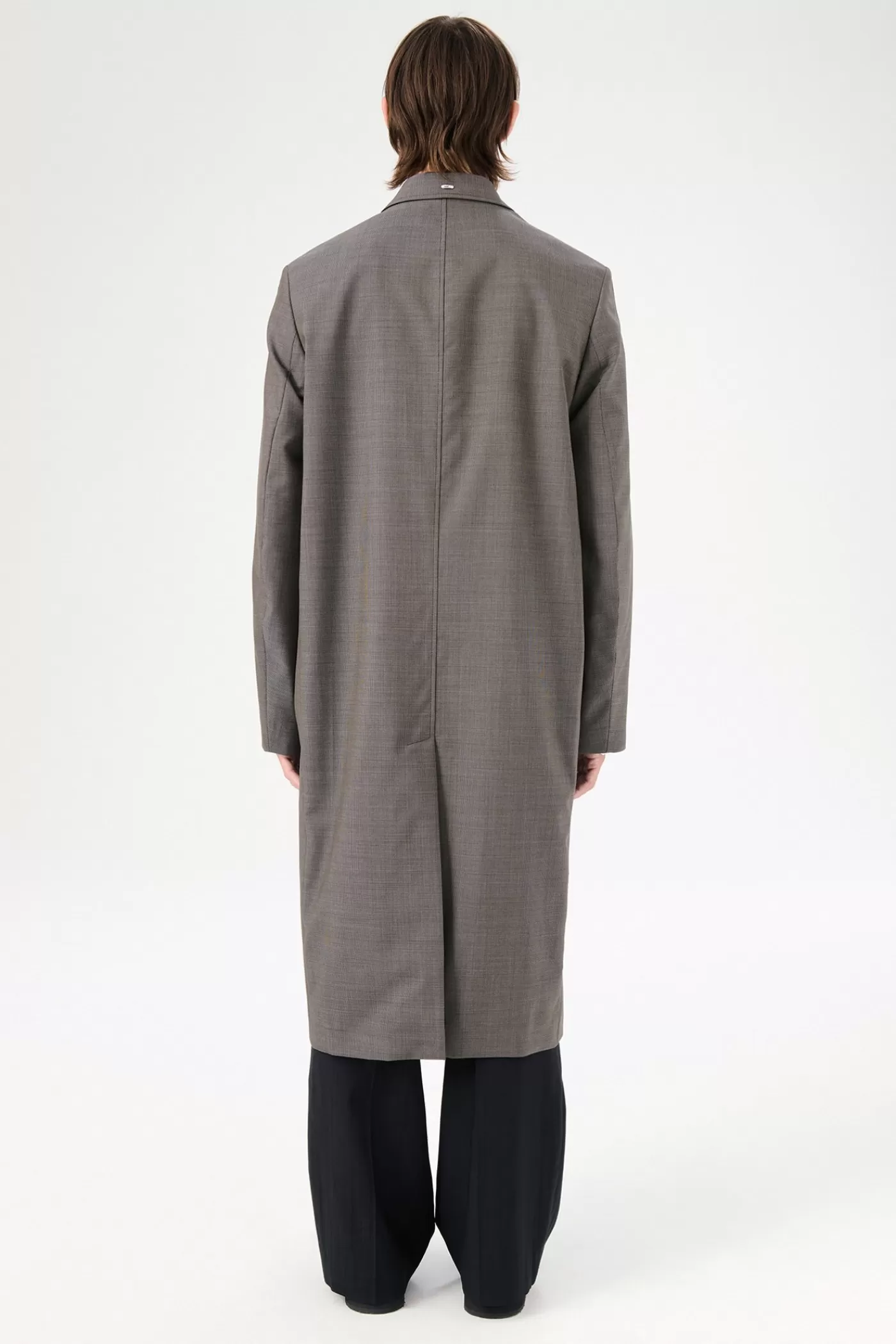 Discount Grey Atom Check Wool Outerwear
