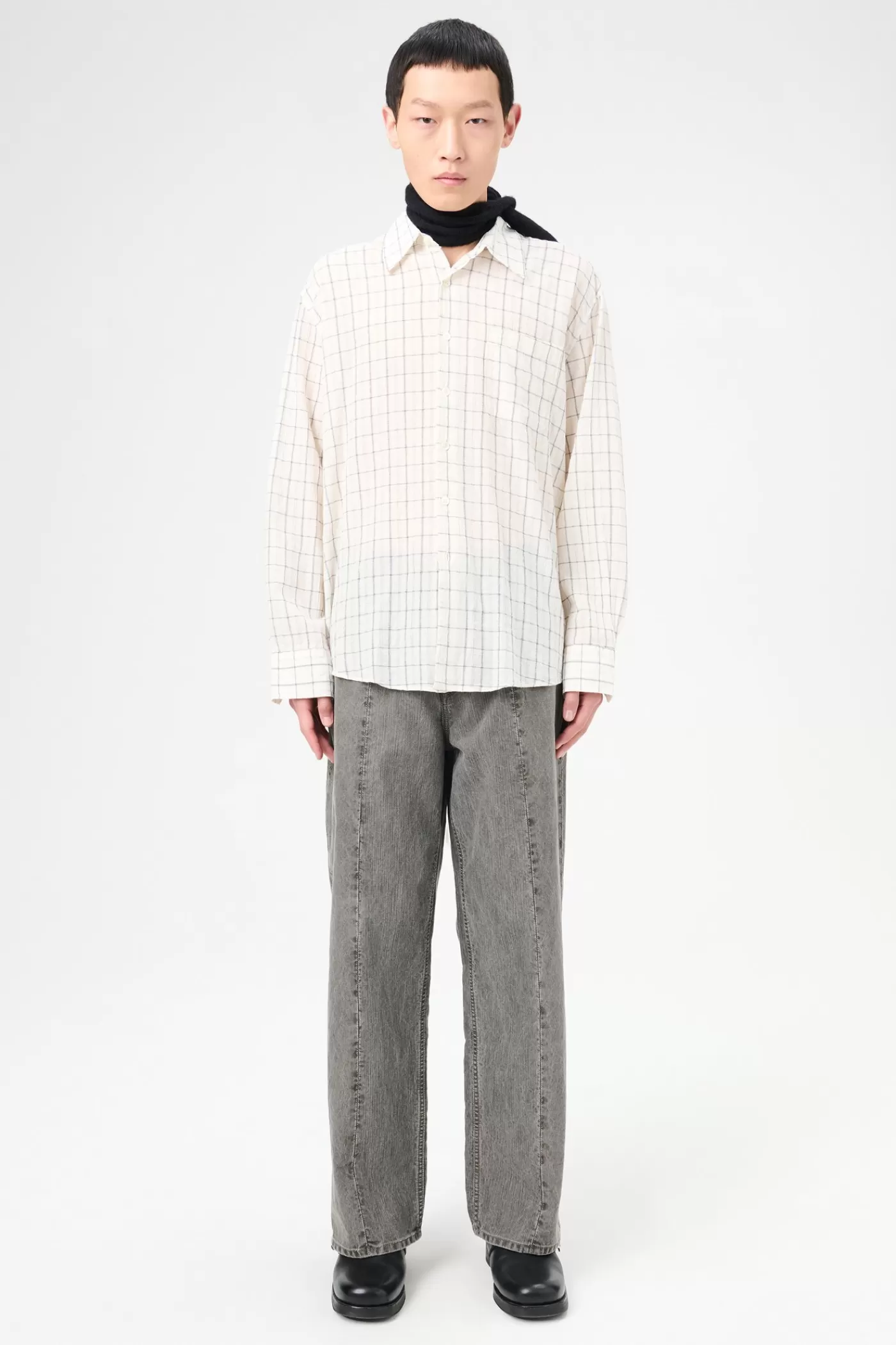 Fashion Light Mediterranean Check Shirting