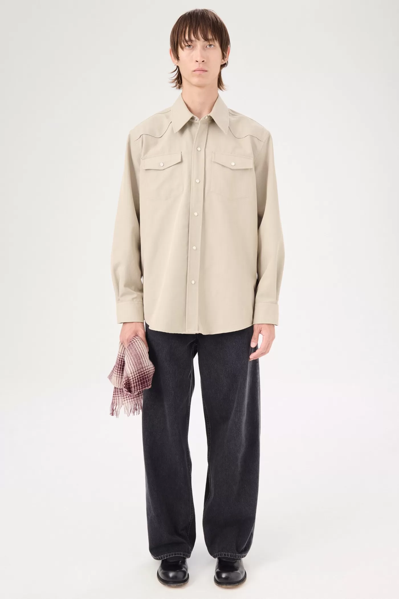 Discount Lucid Pistachio Rural Wool Shirting