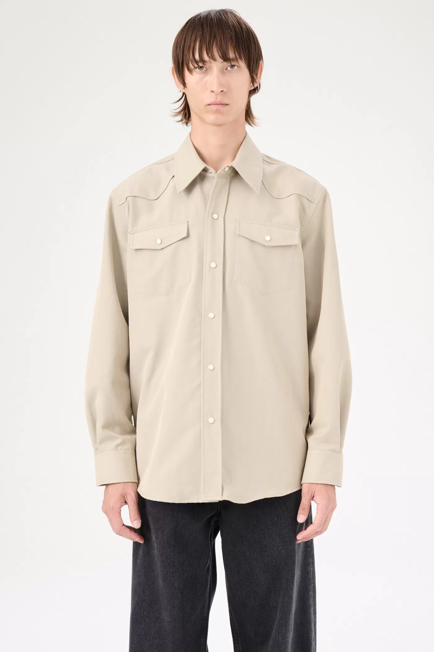 Discount Lucid Pistachio Rural Wool Shirting