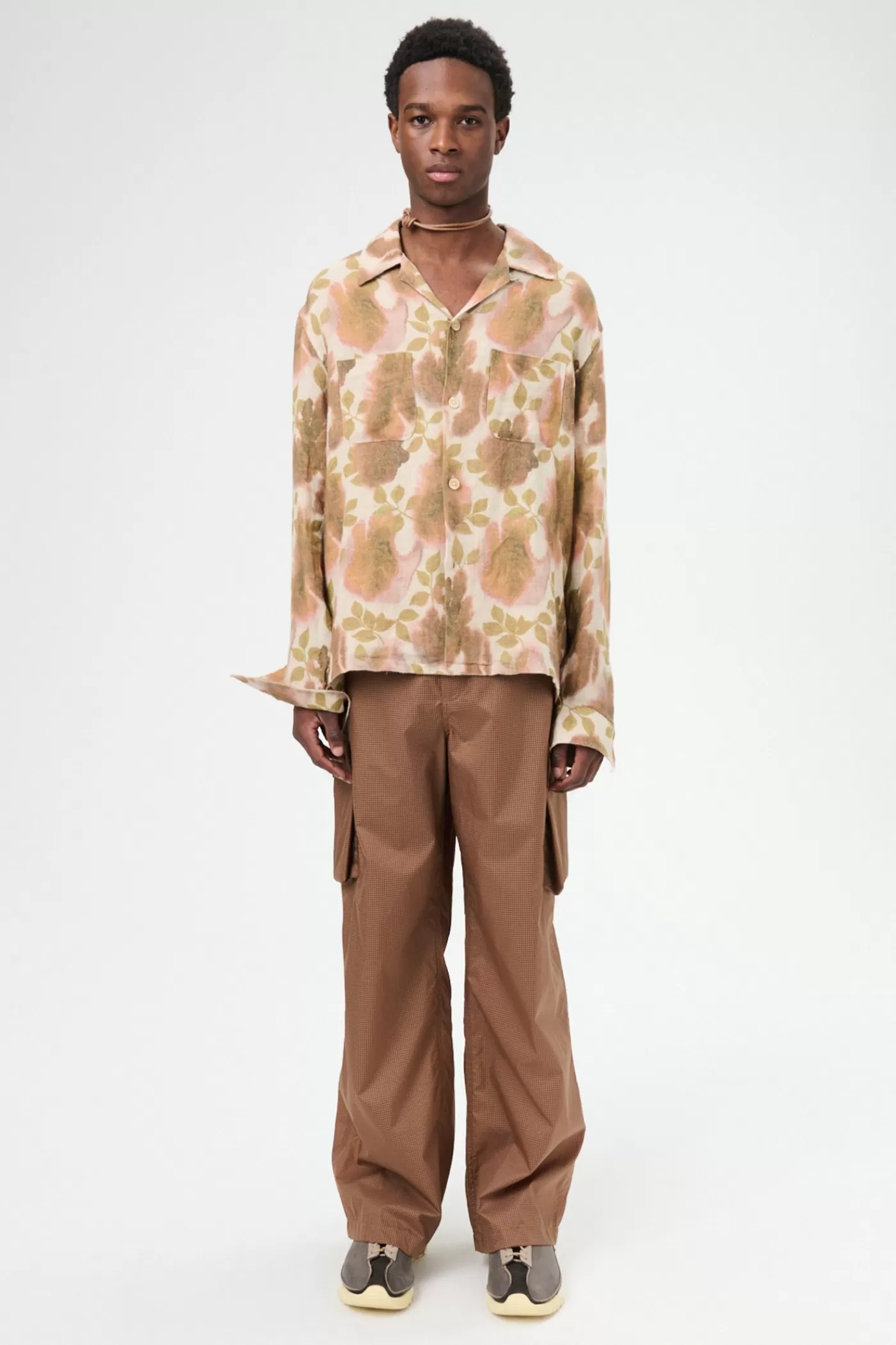 Sale Minuo Flower Print Shirting