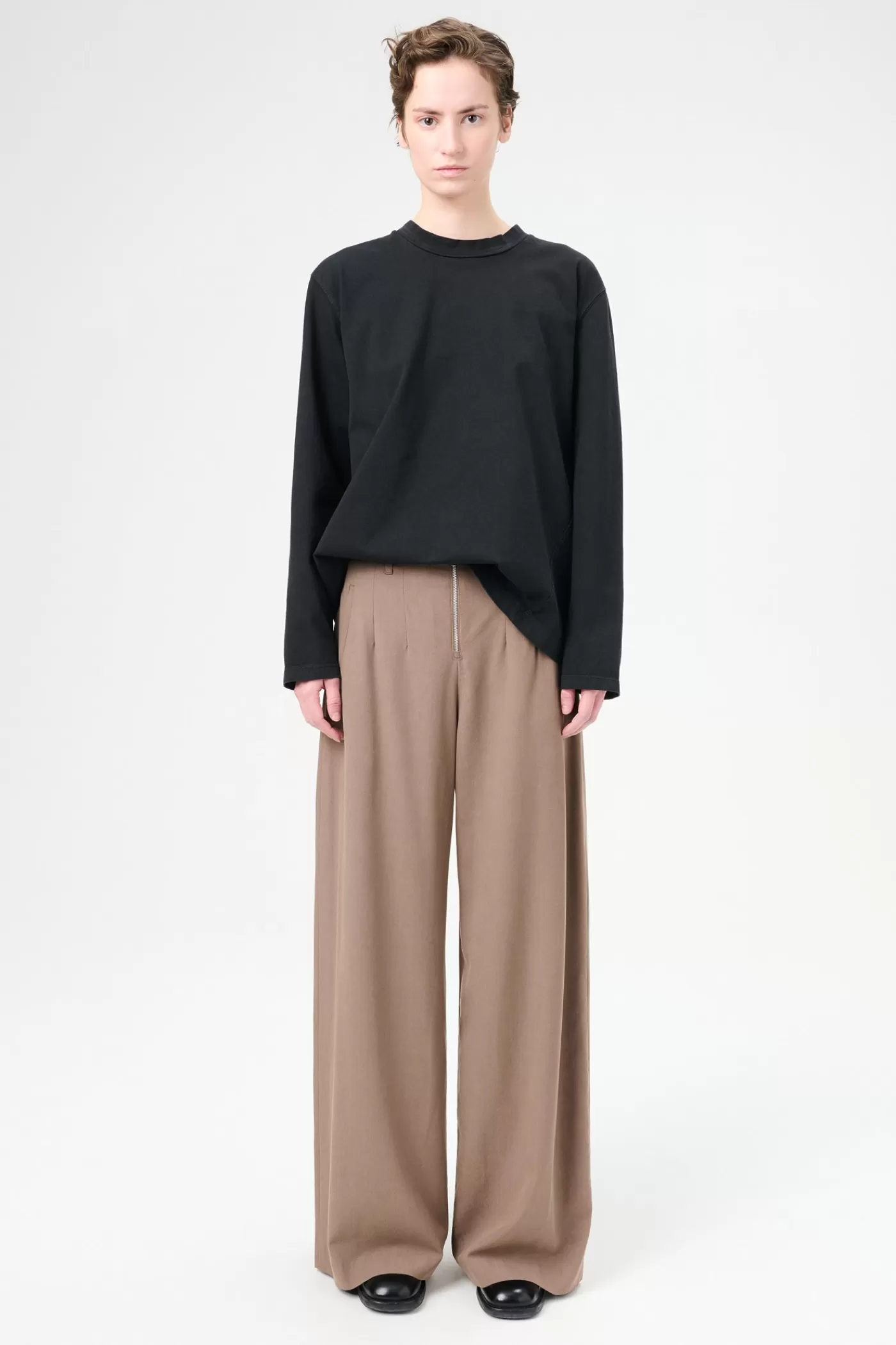 Sale Muddy Lavender Lyo Wool Women Trousers