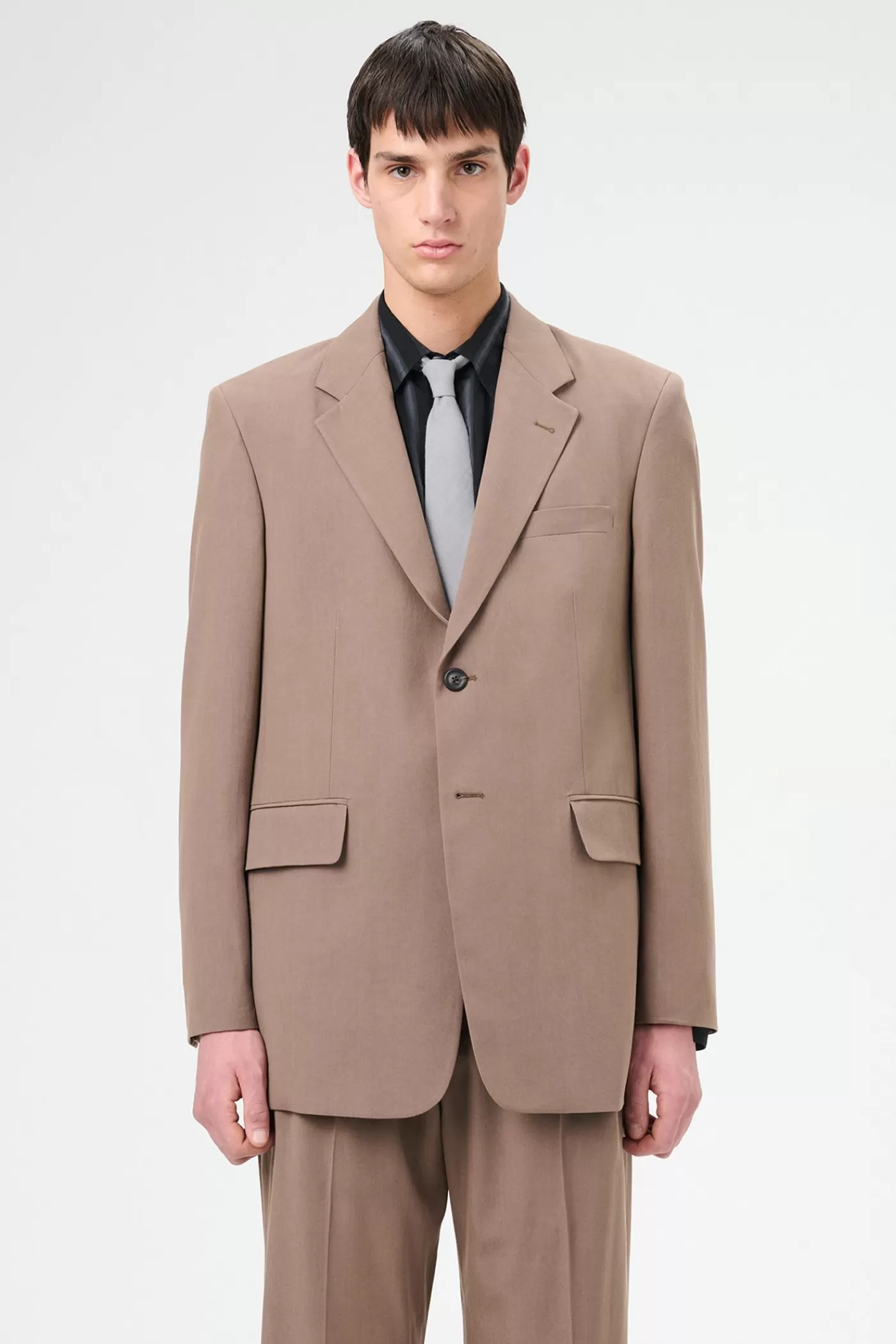 Sale Muddy Lavender Lyo Wool Suiting