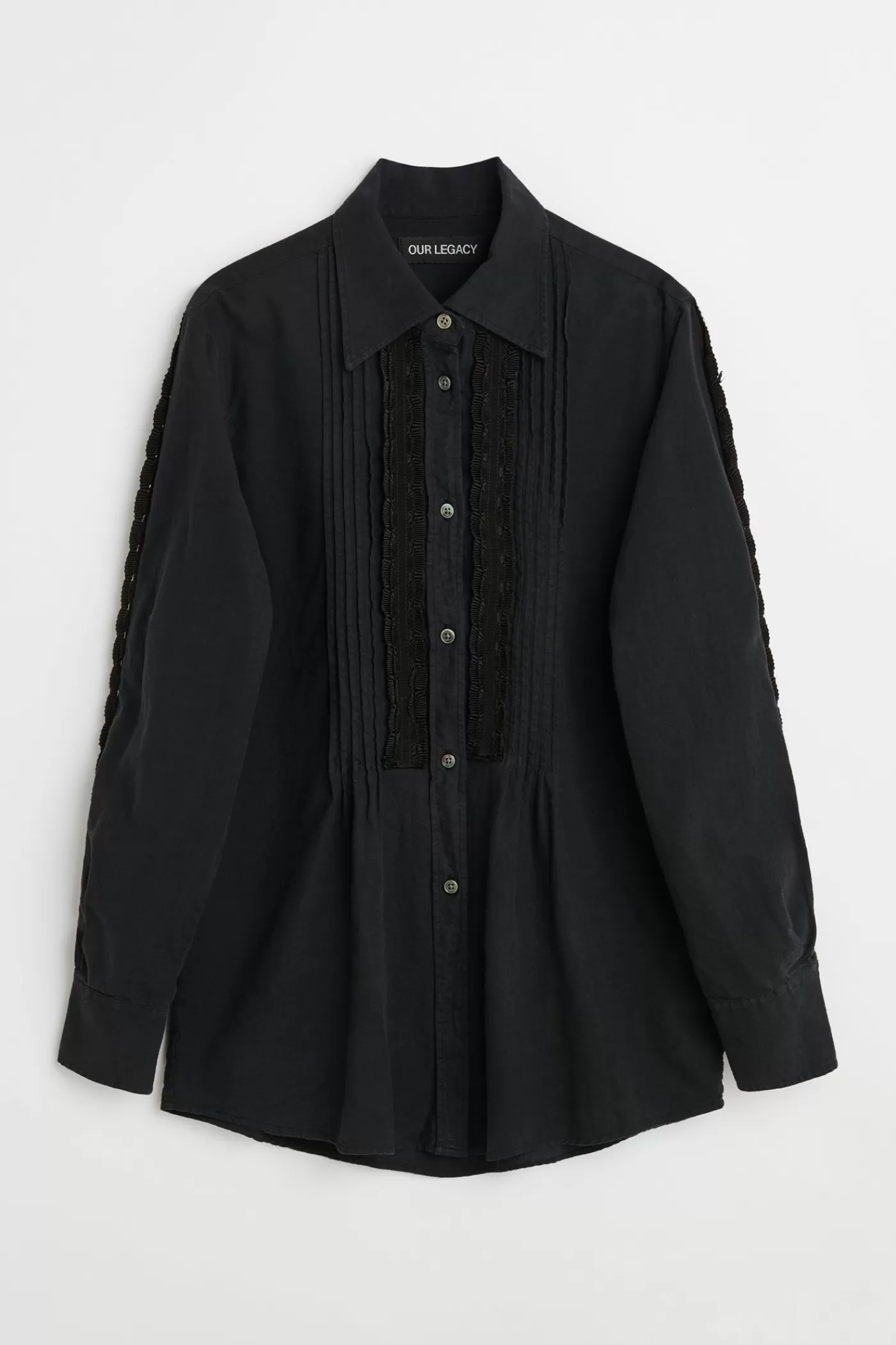 Shop Pleated Black Kitchen Weave Women Shirting | Skirts