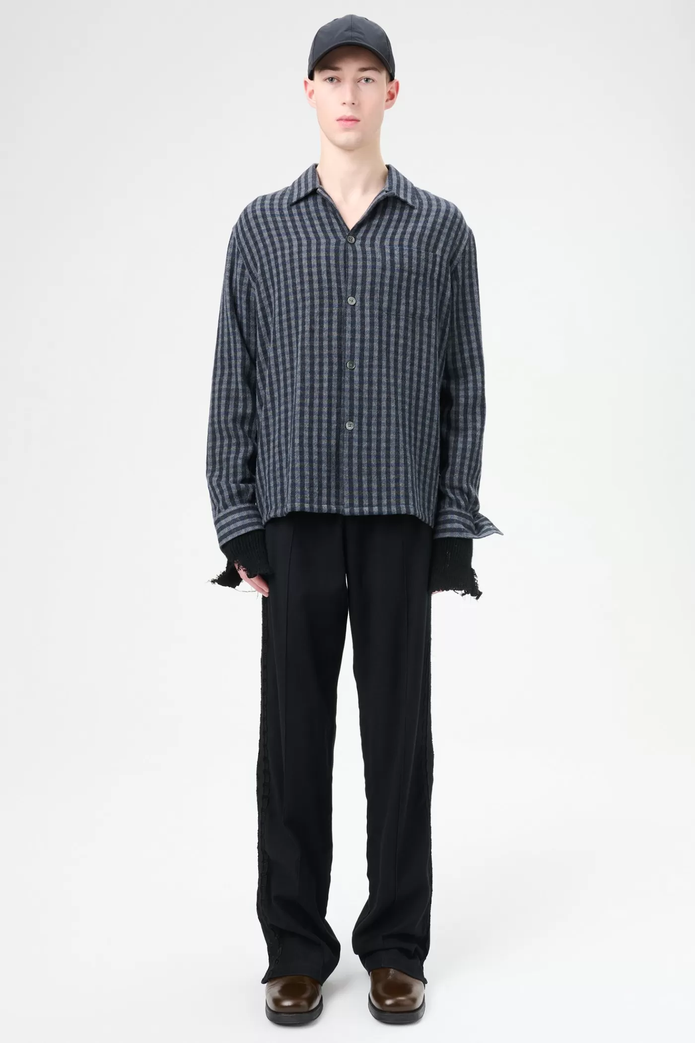 Cheap Principal Check Rural Wool Shirting