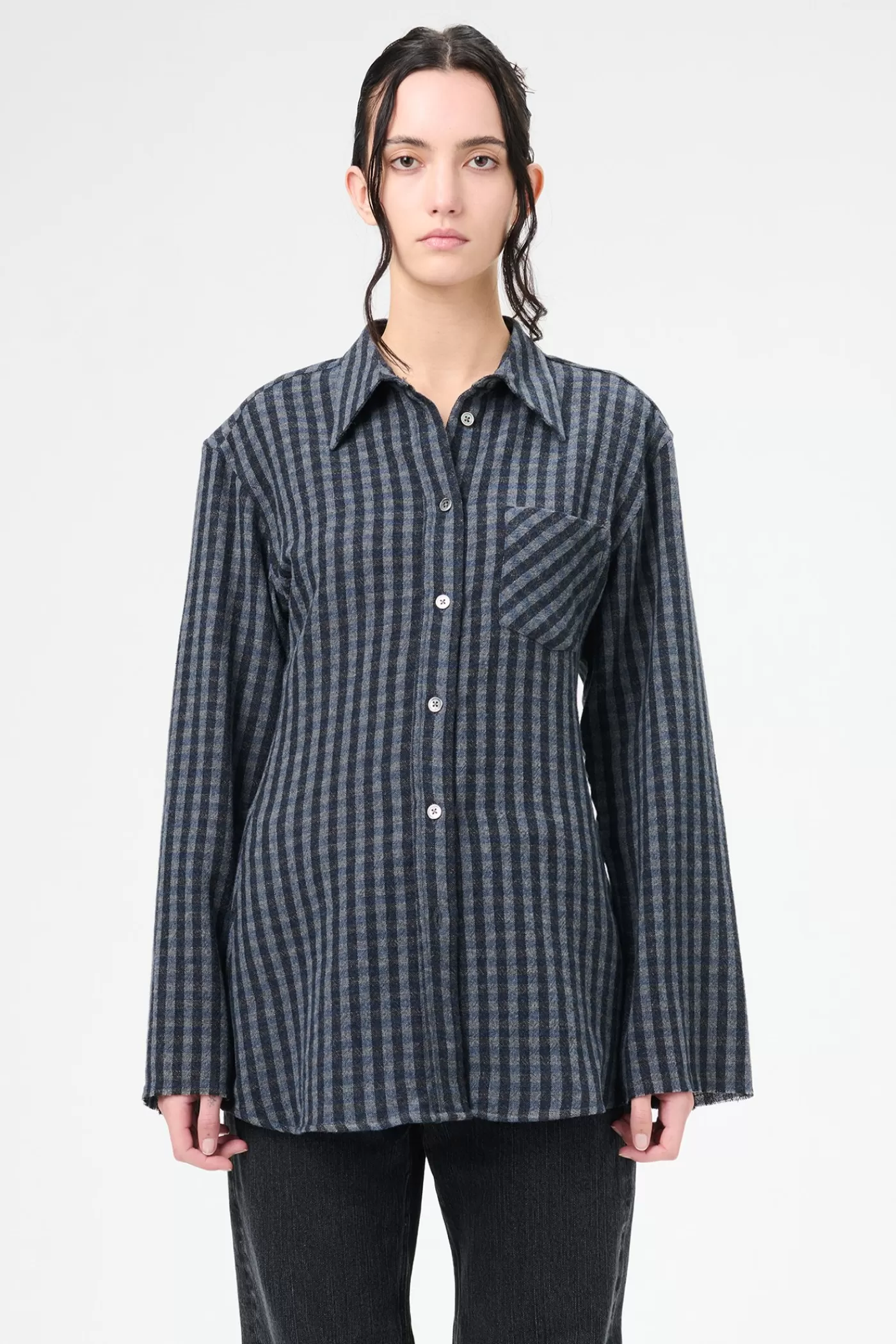 Shop Principal Check Rural Wool Women Shirting