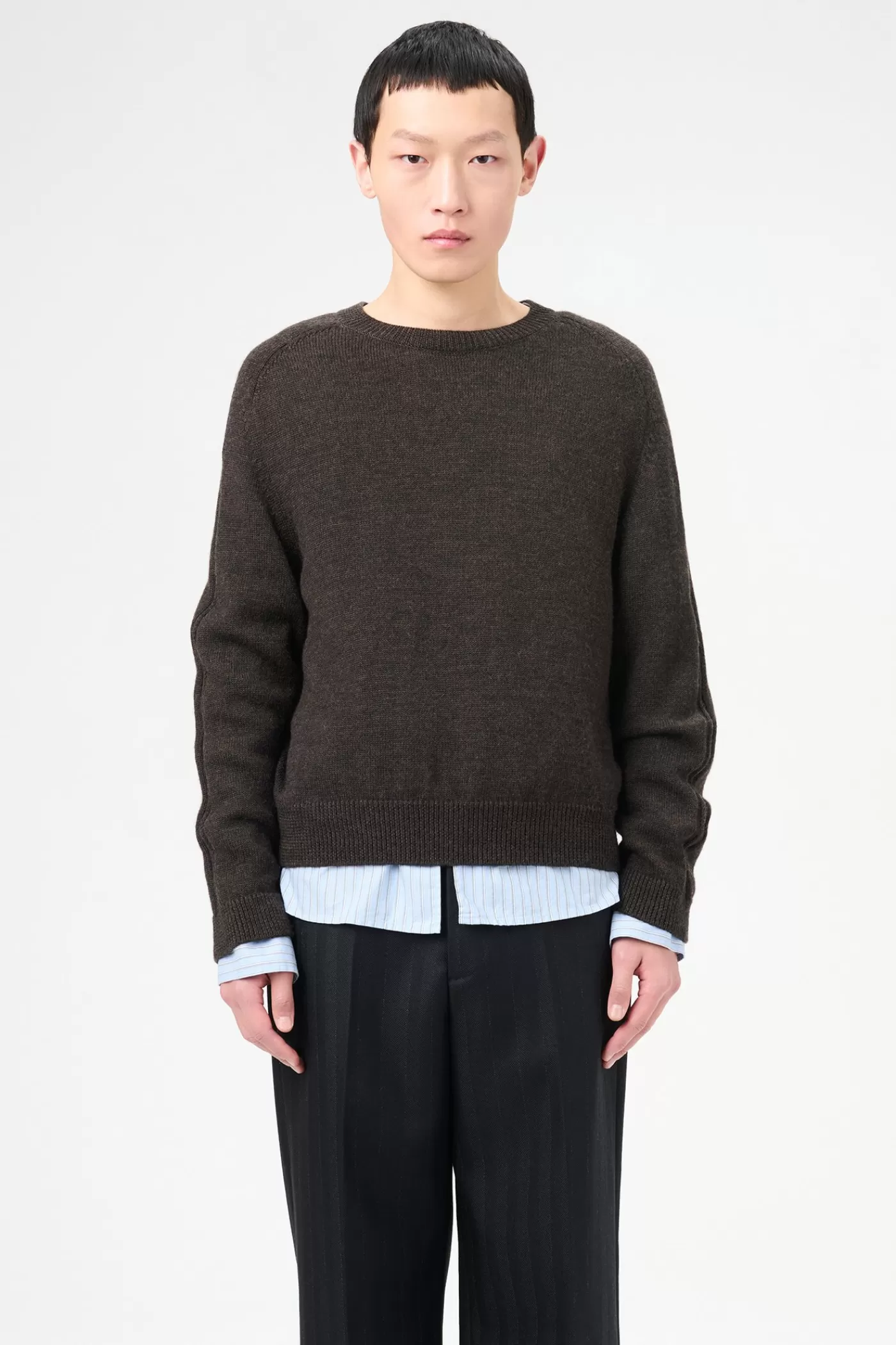Online University Brown Rustic Merino Knitwear