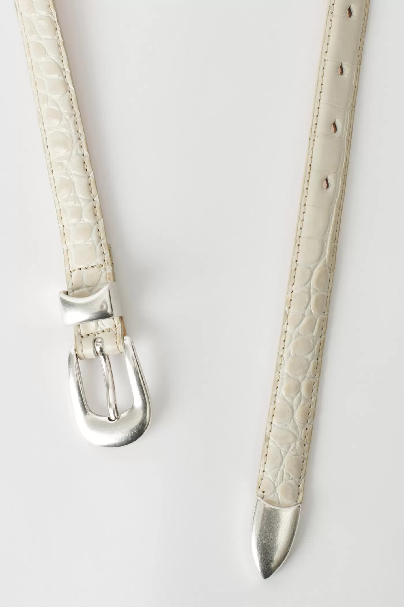 New Vanilla Croc Bull Hide Belts | Ties