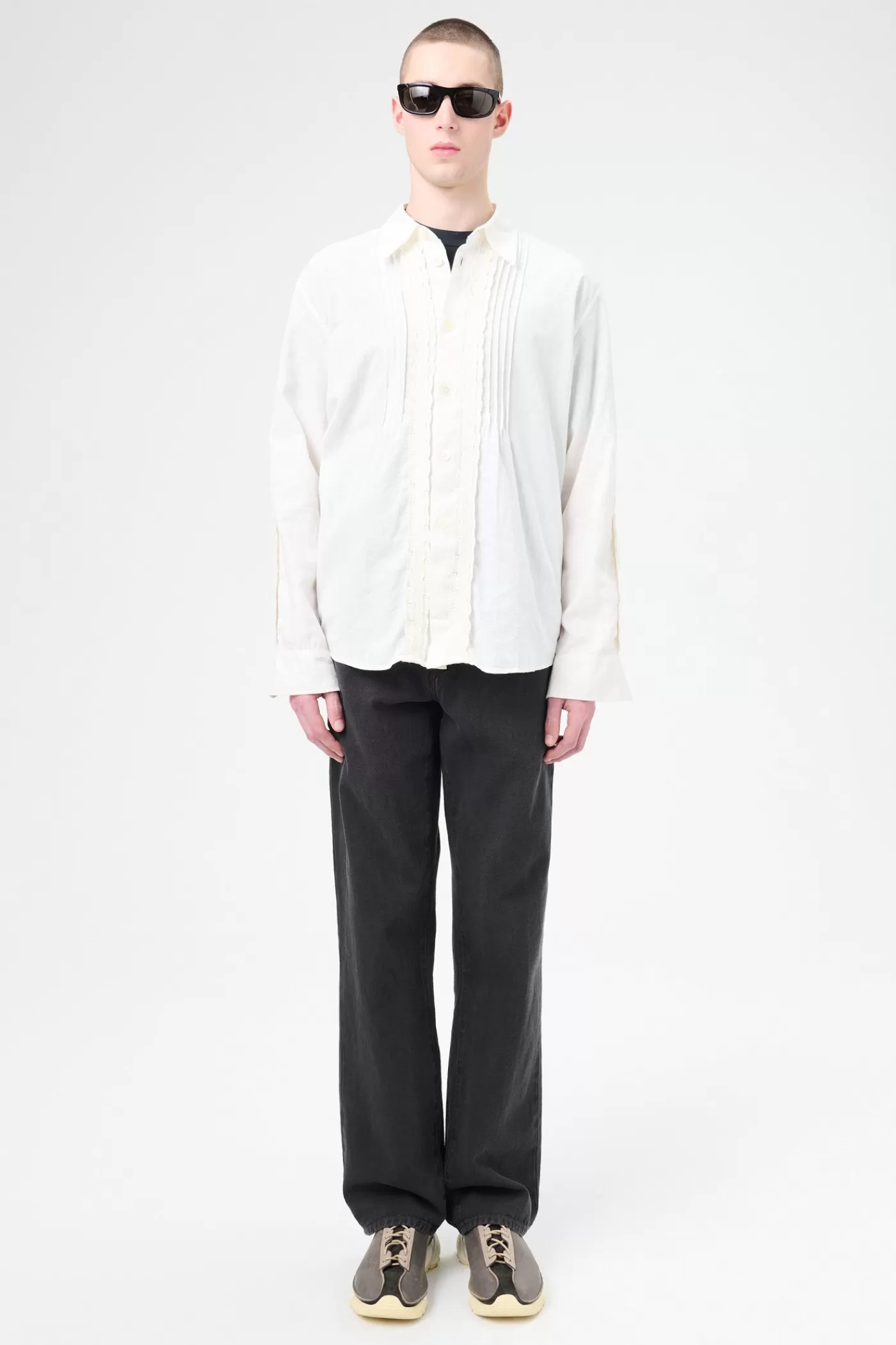 Outlet White Kitchen Weave Shirting